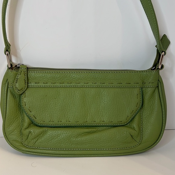 WILSON LEATHER VINTAGE GREEN HAND BAG - Picture 2 of 14